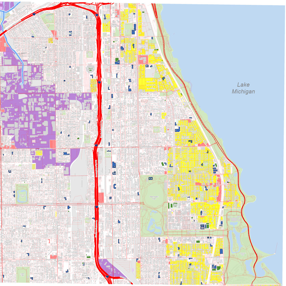 Qualitative Map of Chicago in Colour
